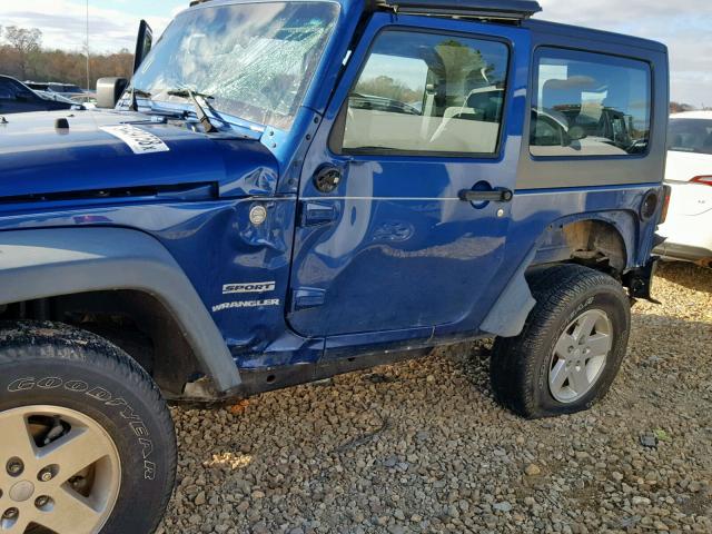 1J4AA2D18AL224949 - 2010 JEEP WRANGLER S BLUE photo 9