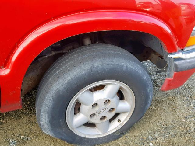 1GNDT13W9Y2223644 - 2000 CHEVROLET BLAZER RED photo 9