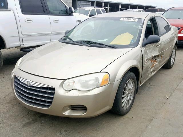 1C3EL56R34N282177 - 2004 CHRYSLER SEBRING LX GOLD photo 2