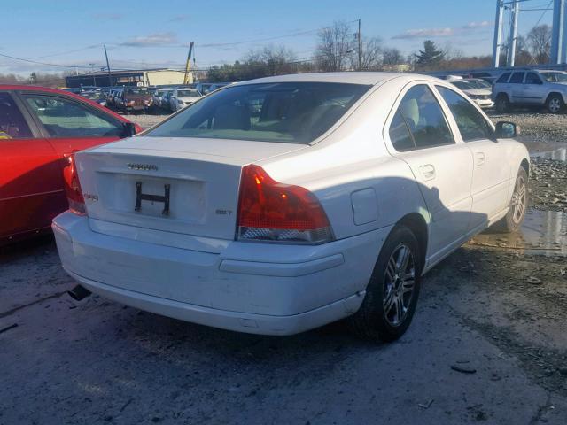 YV1RS592582682998 - 2008 VOLVO S60 2.5T WHITE photo 4