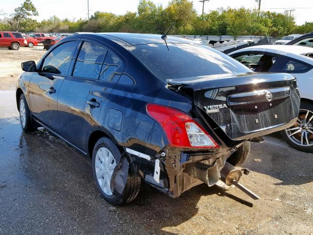 3N1CN7AP6HL844919 - 2017 NISSAN VERSA S BLACK photo 3