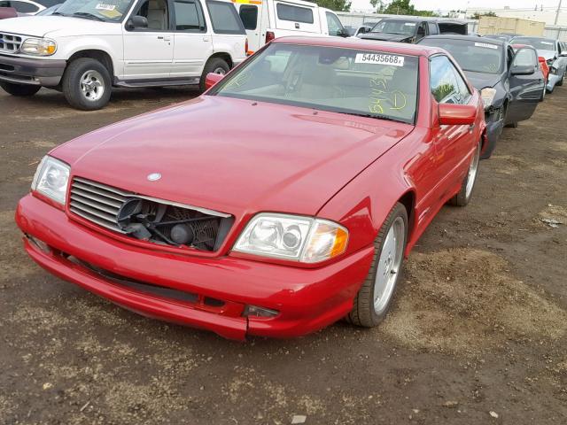 WDBFA67F5WF170041 - 1998 MERCEDES-BENZ SL 500 RED photo 2