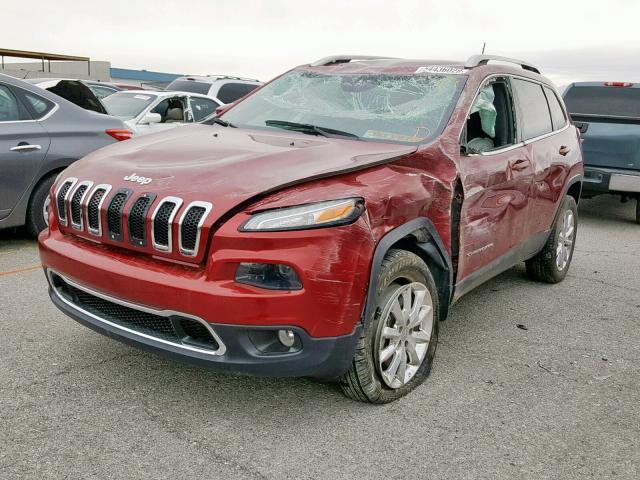 1C4PJMDS9GW169679 - 2016 JEEP CHEROKEE L RED photo 2