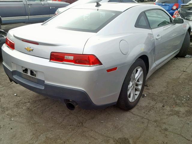 2G1FB1E39F9262037 - 2015 CHEVROLET CAMARO LS SILVER photo 4