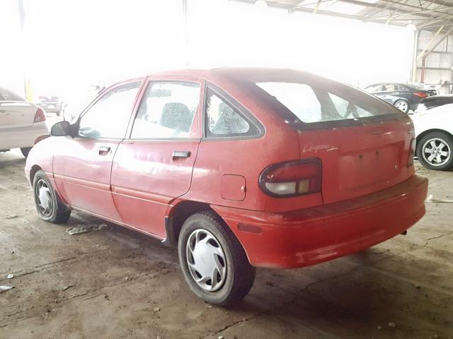 KNJLT06H0T6184923 - 1996 FORD ASPIRE RED photo 3