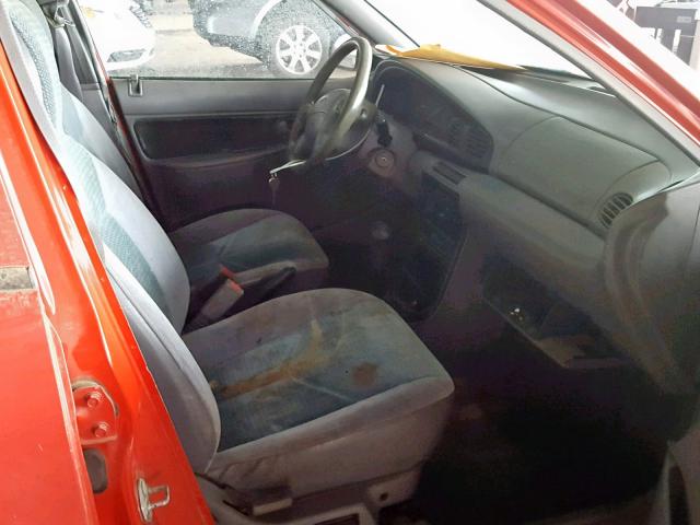 KNJLT06H0T6184923 - 1996 FORD ASPIRE RED photo 5