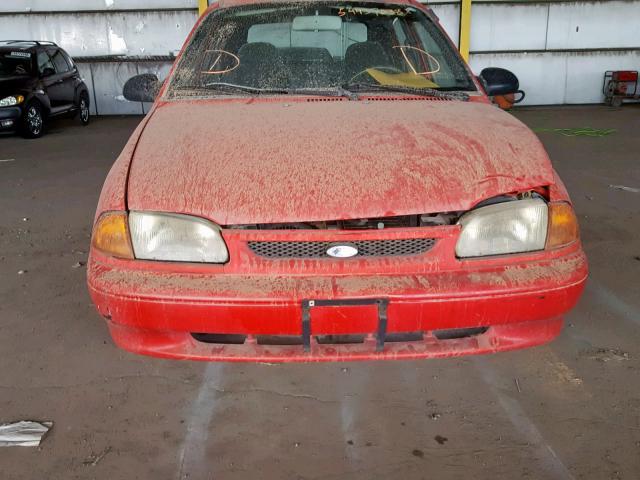 KNJLT06H0T6184923 - 1996 FORD ASPIRE RED photo 9