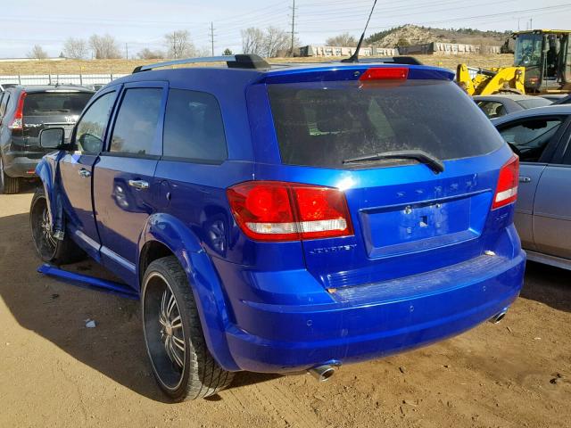 3D4PG9FG8BT521494 - 2011 DODGE JOURNEY LU BLUE photo 3