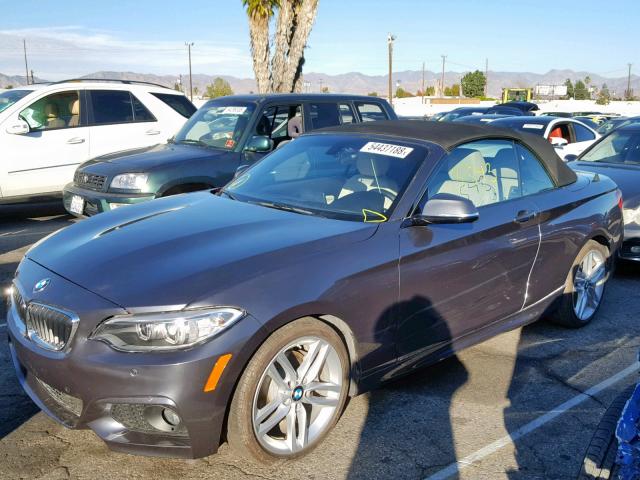 WBA2K9C38HV950583 - 2017 BMW 230I GRAY photo 2