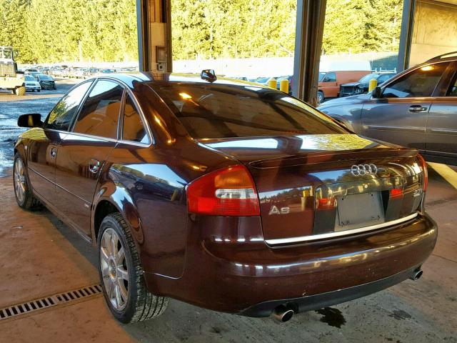 WAUCD64B44N088928 - 2004 AUDI A6 S-LINE MAROON photo 3