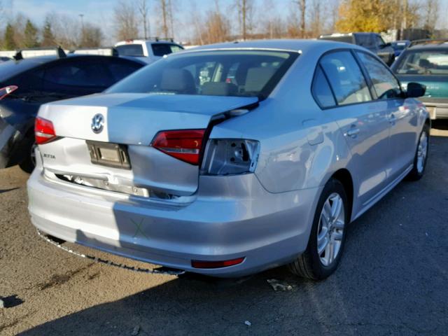 3VW2K7AJ5FM203262 - 2015 VOLKSWAGEN JETTA BASE 银色 照片 4