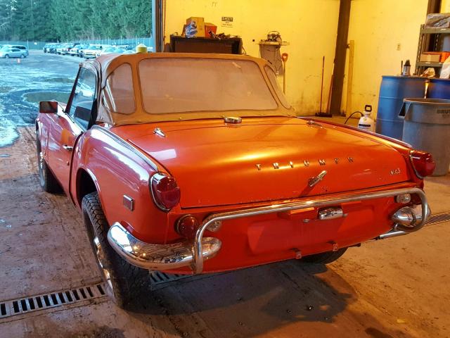 FDU51759L - 1969 TRIUMPH CAR SPITFIRE RED photo 3