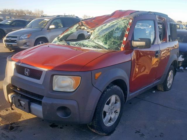 5J6YH286X4L015362 - 2004 HONDA ELEMENT EX ORANGE photo 2