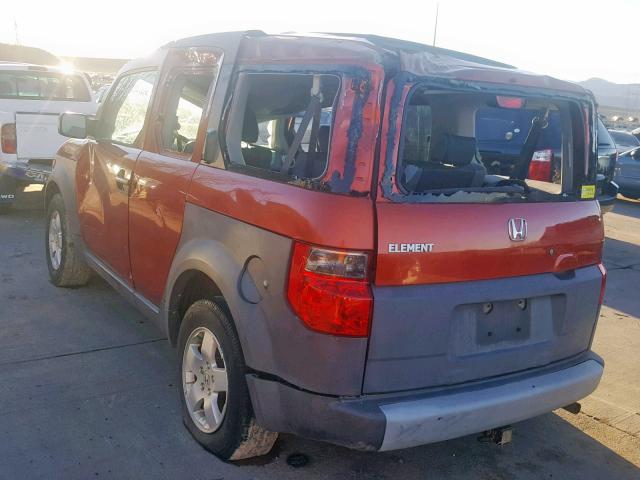 5J6YH286X4L015362 - 2004 HONDA ELEMENT EX ORANGE photo 3