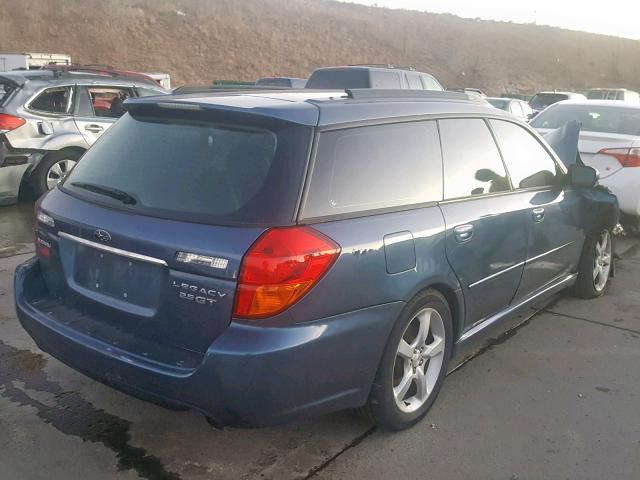 4S3BP676X54314756 - 2005 SUBARU LEGACY GT BLUE photo 4