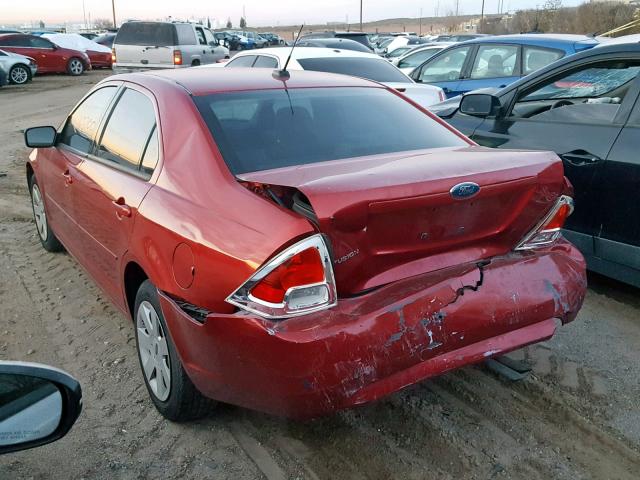 3FAHP06Z39R111228 - 2009 FORD FUSION S RED photo 3