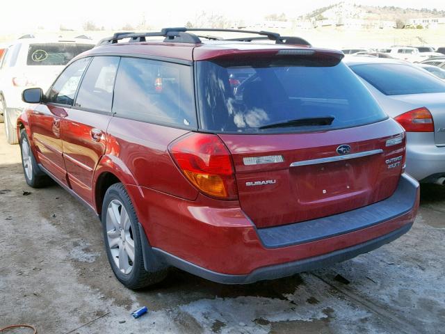 4S4BP67C066308567 - 2006 SUBARU LEGACY OUT RED photo 3