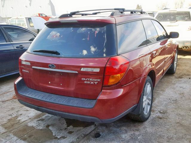 4S4BP67C066308567 - 2006 SUBARU LEGACY OUT RED photo 4