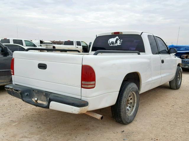 1B7GL22X3XS109904 - 1999 DODGE DAKOTA WHITE photo 4