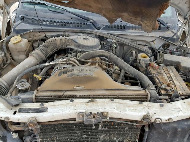 1B7GL22X3XS109904 - 1999 DODGE DAKOTA WHITE photo 7