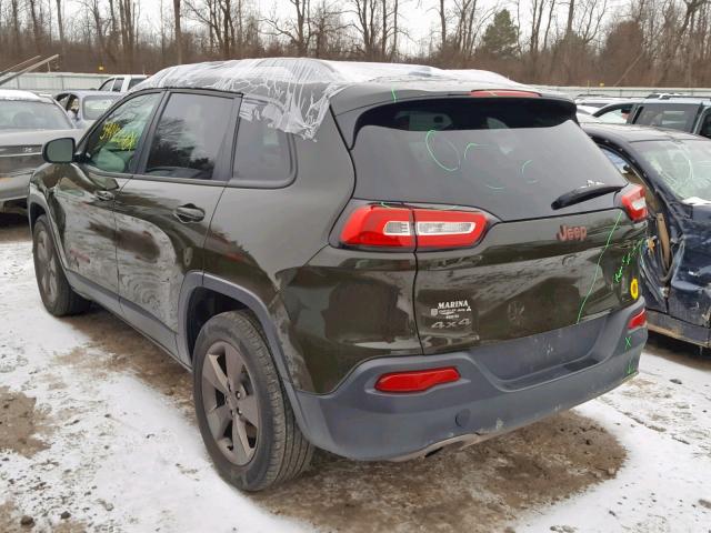 1C4PJMCB3GW299751 - 2016 JEEP CHEROKEE L GREEN photo 3