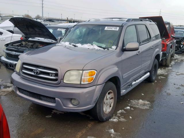 5TDZT38A71S049370 - 2001 TOYOTA SEQUOIA LI GRAY photo 2