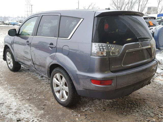 JA4JS4AXXBU020568 - 2011 MITSUBISHI OUTLANDER GRAY photo 3