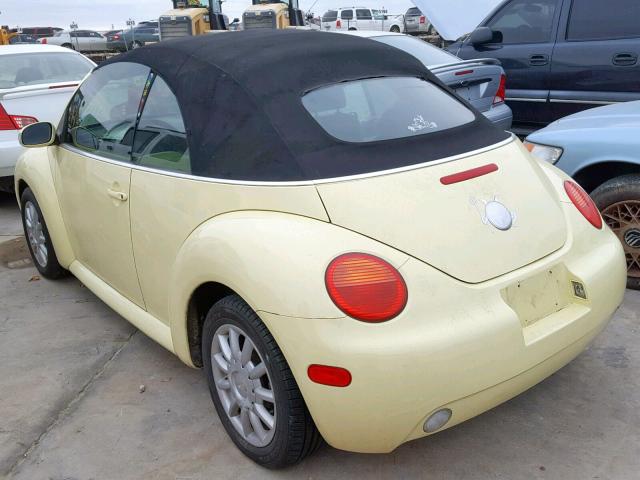 3VWCM31Y15M314023 - 2005 VOLKSWAGEN NEW BEETLE YELLOW photo 3