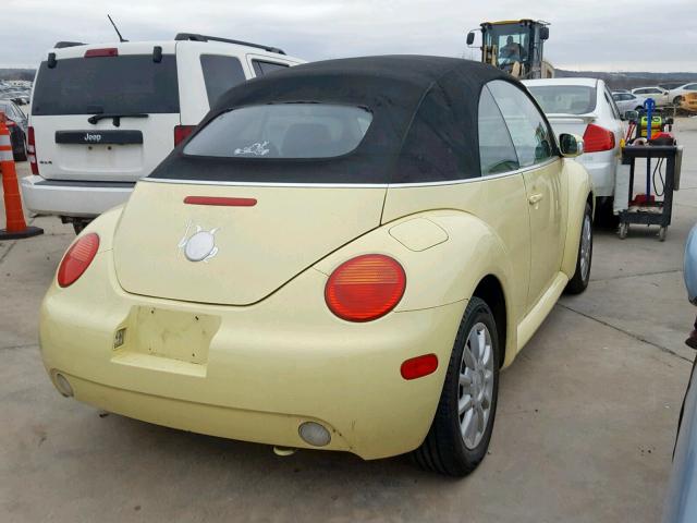 3VWCM31Y15M314023 - 2005 VOLKSWAGEN NEW BEETLE YELLOW photo 4