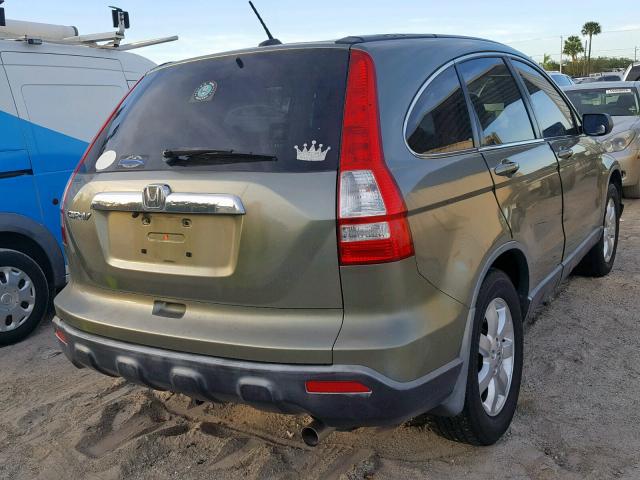 JHLRE38747C009940 - 2007 HONDA CR-V EXL GREEN photo 4