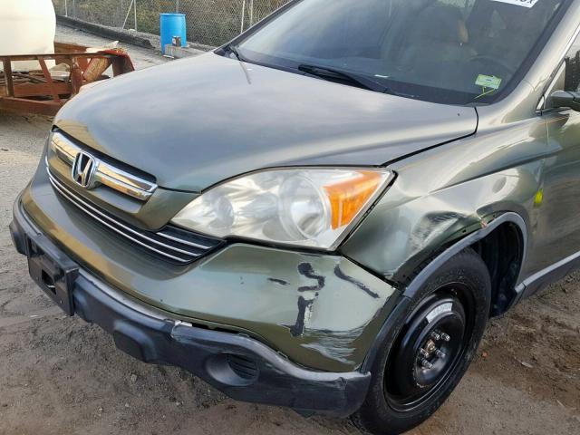 JHLRE38747C009940 - 2007 HONDA CR-V EXL GREEN photo 9