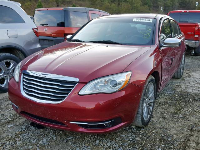 1C3BC2FG1BN602108 - 2011 CHRYSLER 200 LIMITE RED photo 2