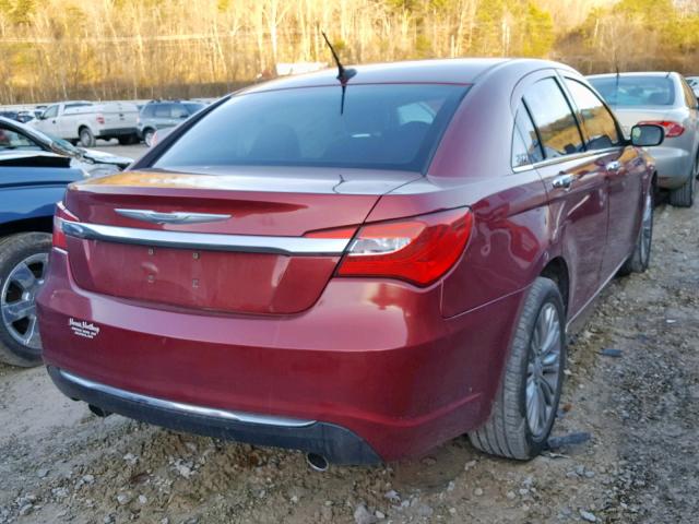 1C3BC2FG1BN602108 - 2011 CHRYSLER 200 LIMITE RED photo 4