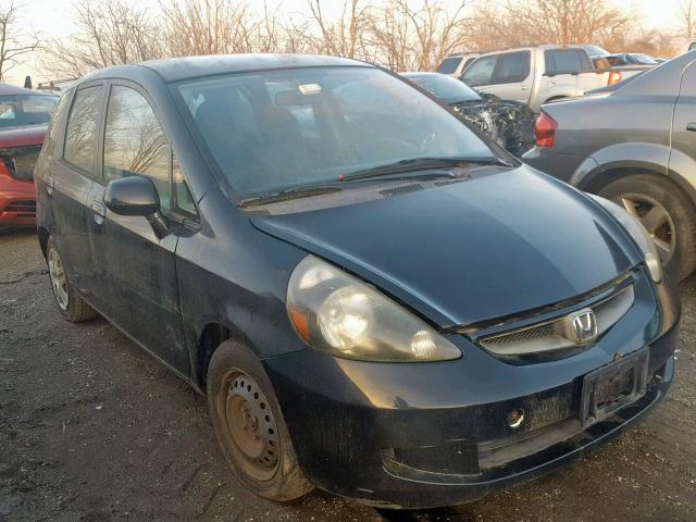 JHMGD38447S044141 - 2007 HONDA FIT BLACK photo 1