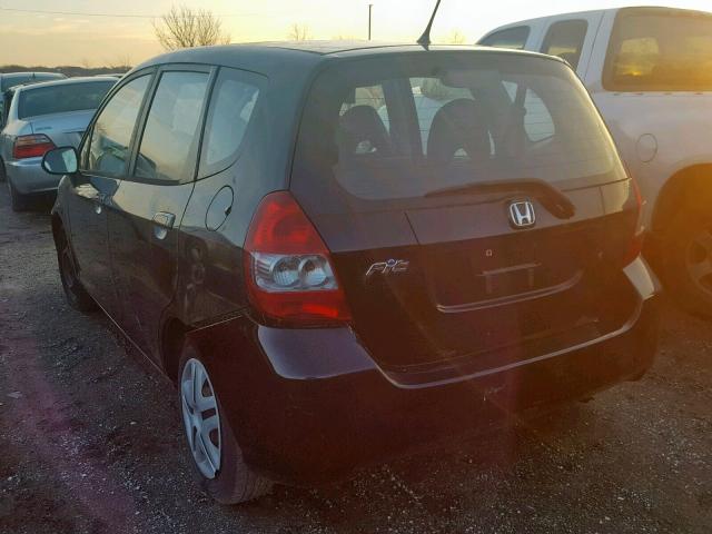 JHMGD38447S044141 - 2007 HONDA FIT BLACK photo 3