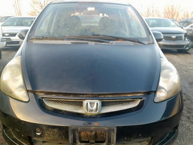 JHMGD38447S044141 - 2007 HONDA FIT BLACK photo 9