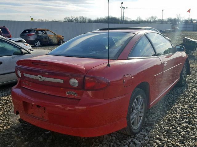 1G1JH12F637347986 - 2003 CHEVROLET CAVALIER L RED photo 4