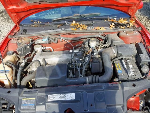 1G1JH12F637347986 - 2003 CHEVROLET CAVALIER L RED photo 7