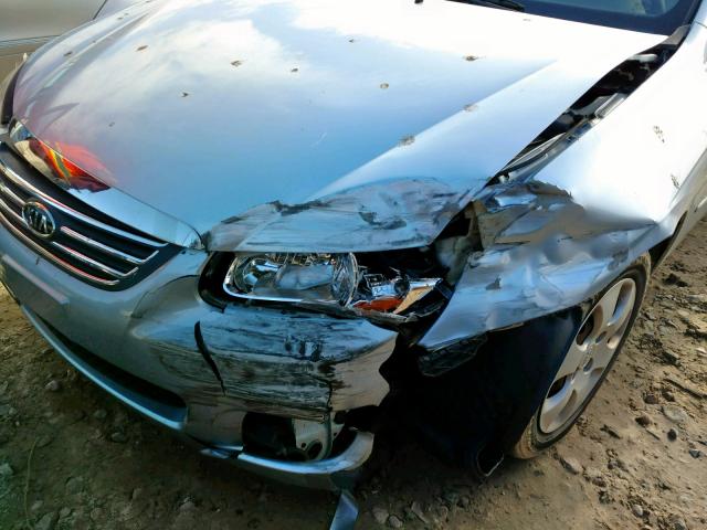 KNAFE121085496694 - 2008 KIA SPECTRA EX SILVER photo 9