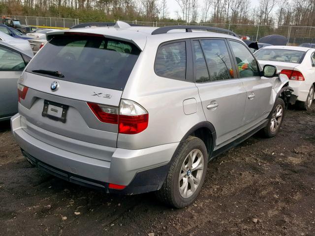 WBXPC9C40AWJ33593 - 2010 BMW X3 XDRIVE3 SILVER photo 4