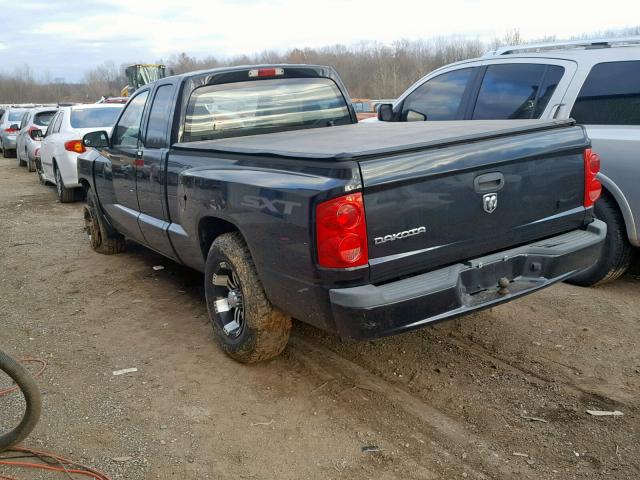 1D7HE32K08S561891 - 2008 DODGE DAKOTA SXT BLACK photo 3