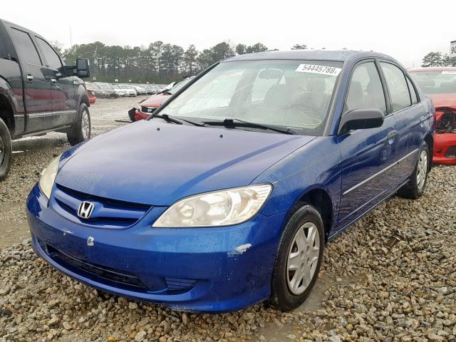 2HGES16325H571730 - 2005 HONDA CIVIC DX V BLUE photo 2