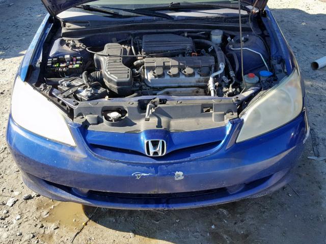 2HGES16325H571730 - 2005 HONDA CIVIC DX V BLUE photo 7