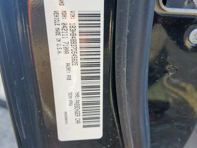 1B3HB48B37D545625 - 2007 DODGE CALIBER SX BLACK photo 10