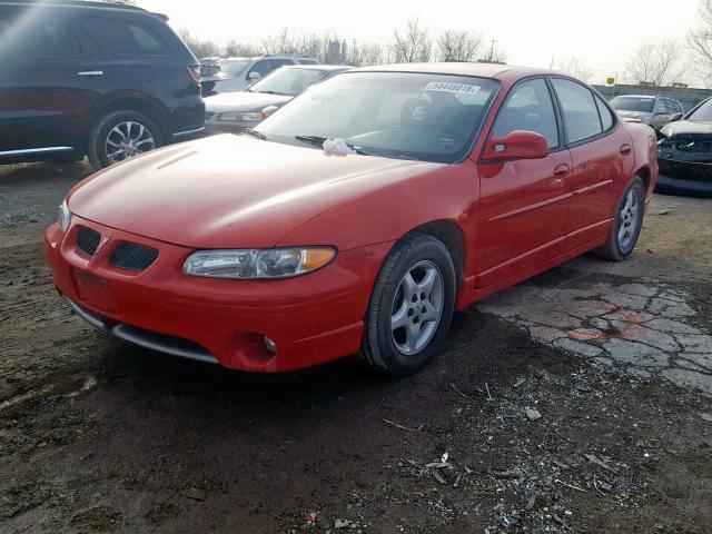 1G2WP52K2WF260623 - 1998 PONTIAC GRAND PRIX RED photo 2