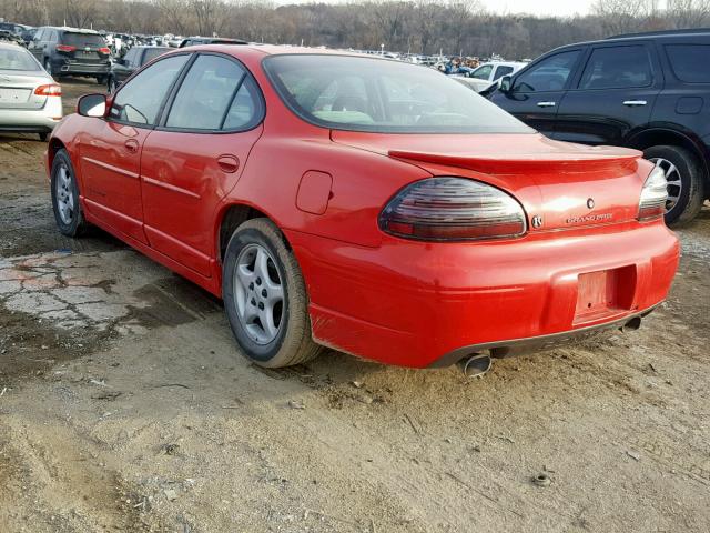 1G2WP52K2WF260623 - 1998 PONTIAC GRAND PRIX RED photo 3