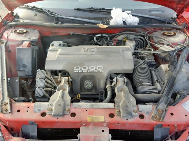 1G2WP52K2WF260623 - 1998 PONTIAC GRAND PRIX RED photo 7