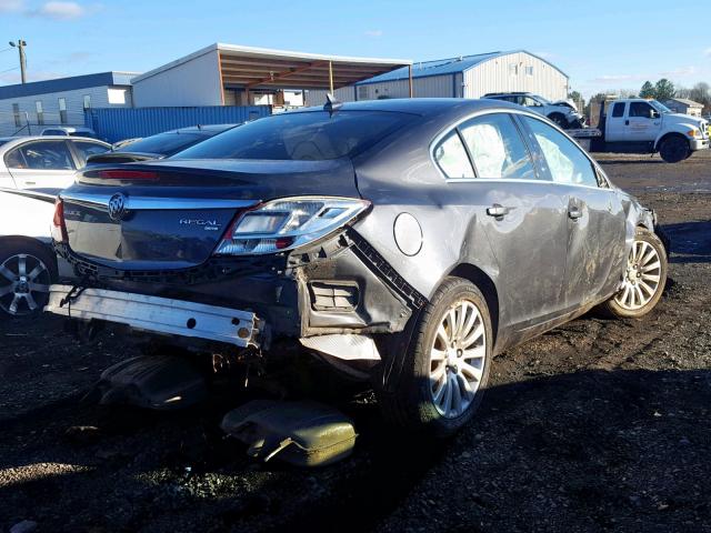 2G4GR5EC7B9201211 - 2011 BUICK REGAL CXL GRAY photo 4