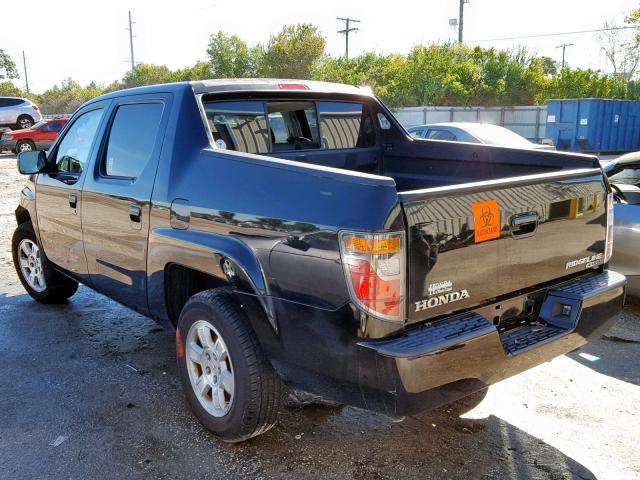 2HJYK16408H539489 - 2008 HONDA RIDGELINE BLACK photo 3