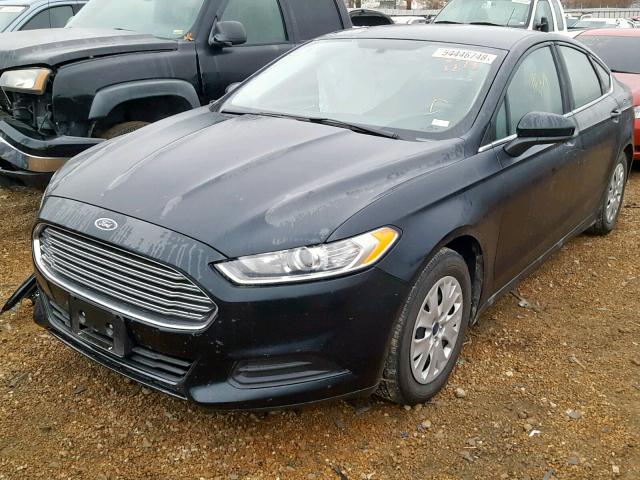 3FA6P0G77ER293465 - 2014 FORD FUSION S BLACK photo 2